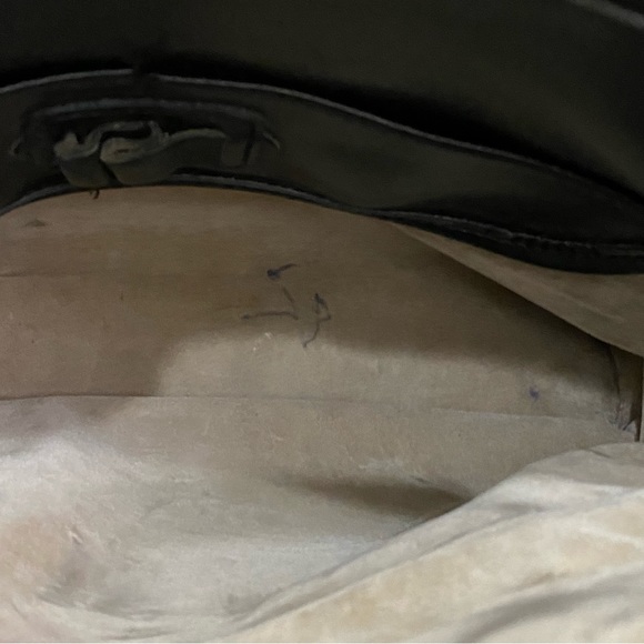 Vintage BRAHMIN Black Embossed Croc Leather Double Strap Bucket Shoulder Bag - Picture 16 of 16